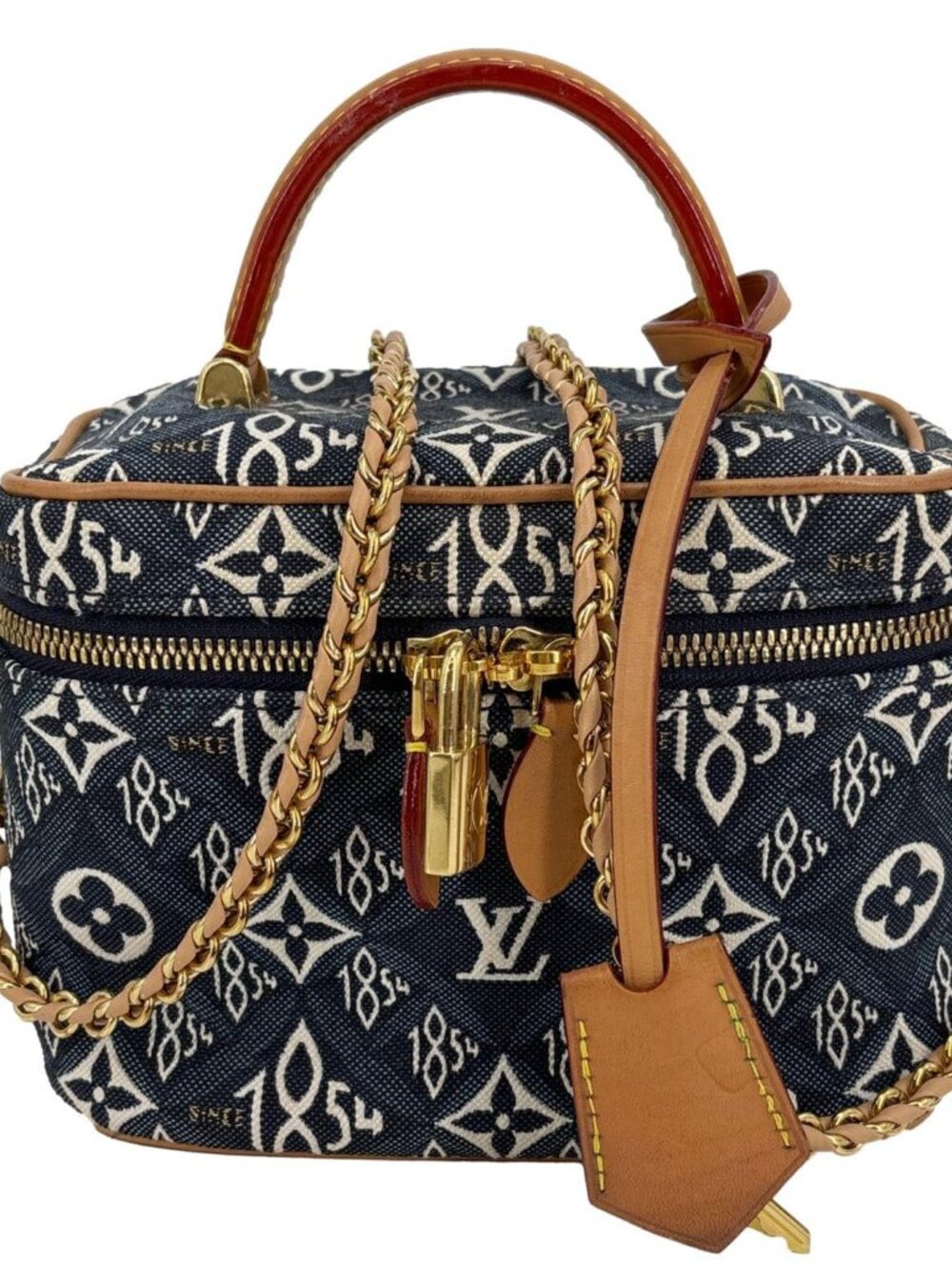 Louis Vuitton Monogram Jacquard Since 1854 Canvas Vanity Bag Blue